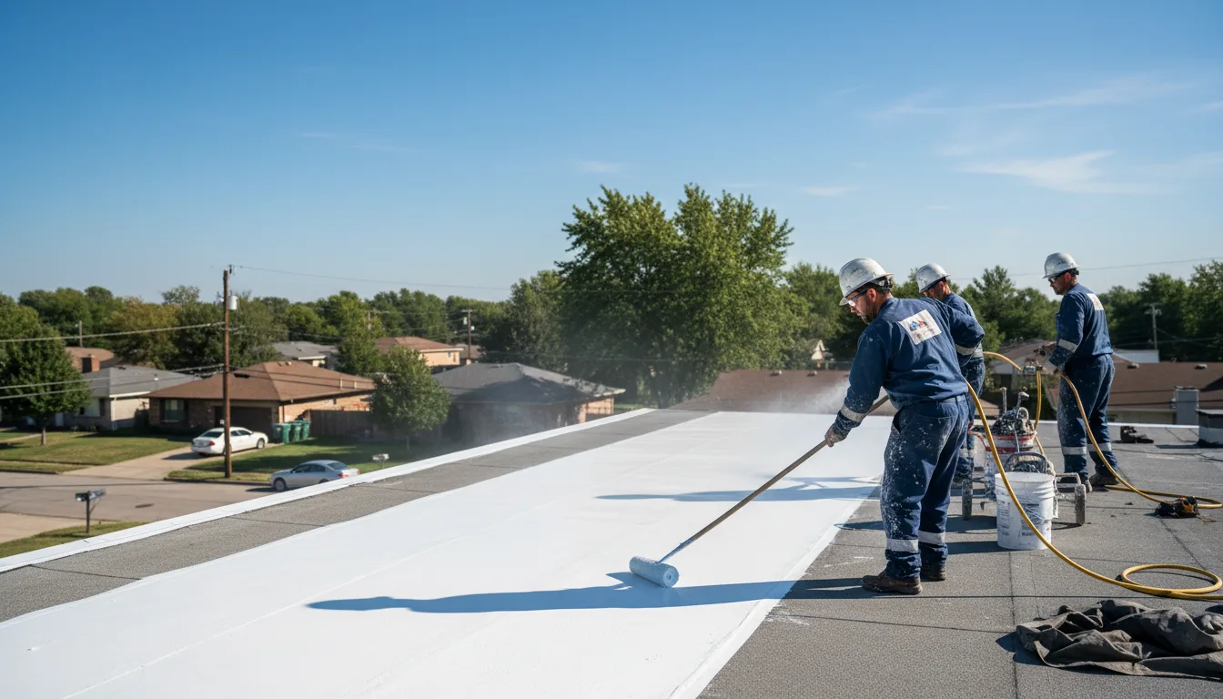 Commercial roof coating in Dallas, WI near me